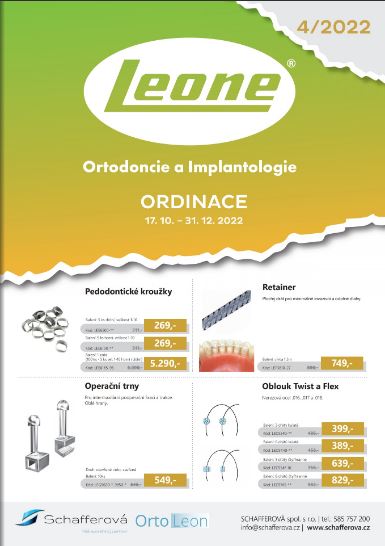 Akční leták Leone - vše pro ortodoncii ordinace - 4. čtvrtletí 2022